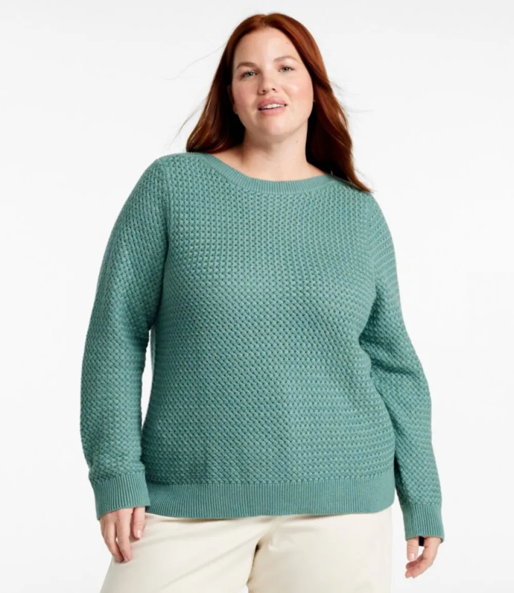 "Women's Basketweave Sweater, Boatneck"-L.L.Bean Shop