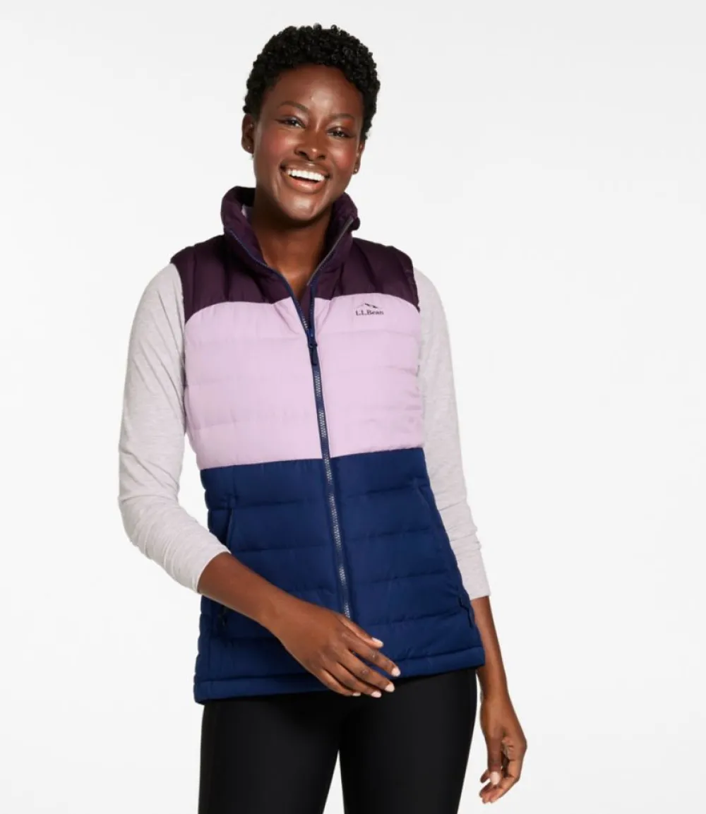 "Women's Bean's Down Vest, Colorblock"-L.L.Bean Fashion