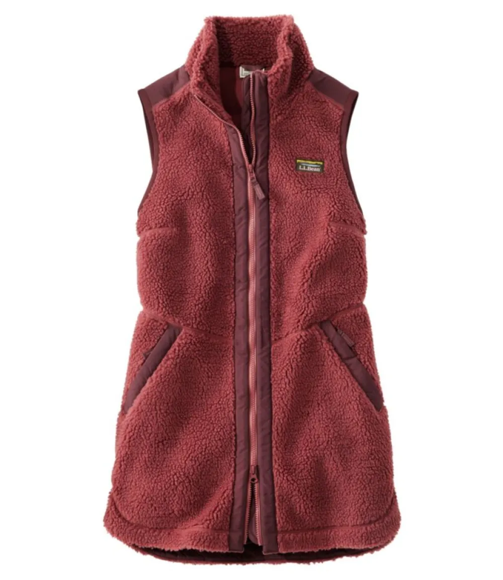 "Women's Bean's Sherpa Fleece Long Vest"-L.L.Bean Cheap