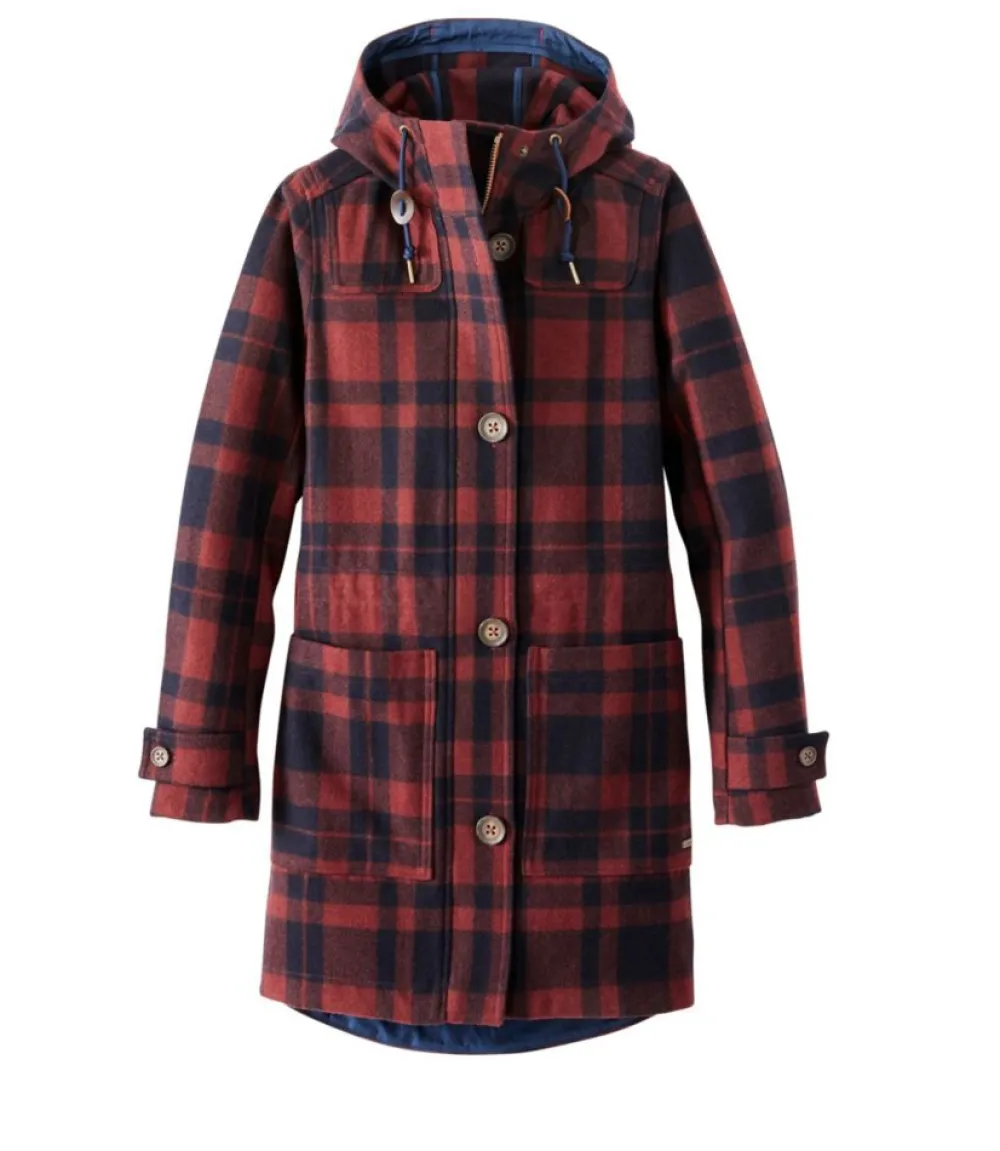 "Women's Bean's West End Wool Coat, Pattern"-L.L.Bean Discount
