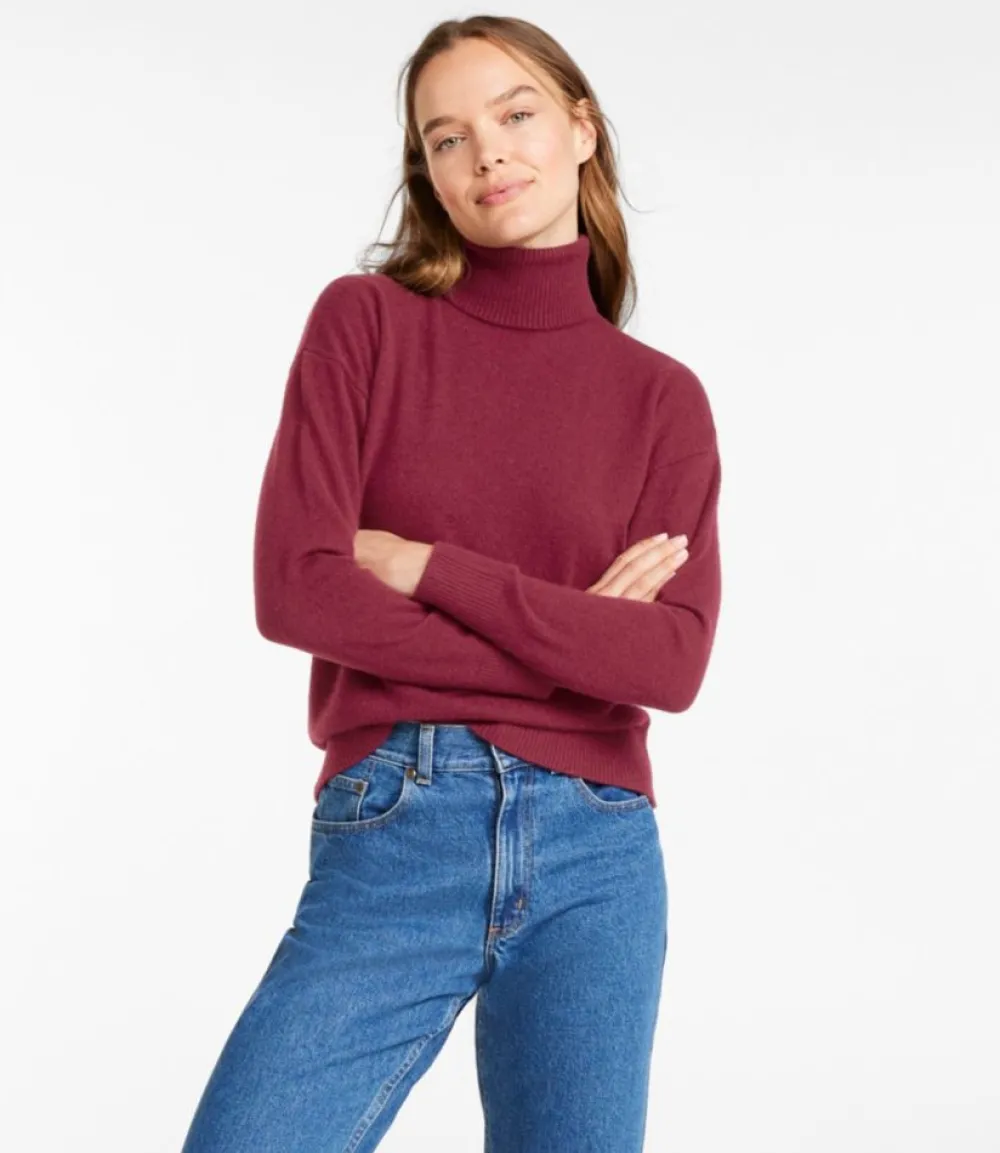 "Women's Classic Cashmere Sweater, Turtleneck"-L.L.Bean Shop