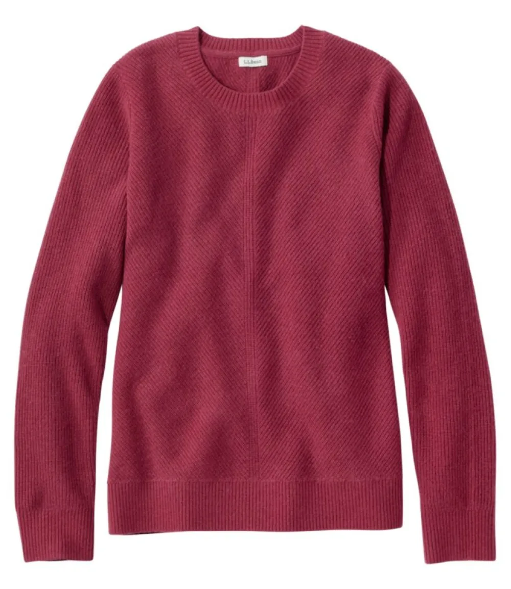 "Women's Classic Cashmere Textured Sweater, Crewneck"-L.L.Bean Sale