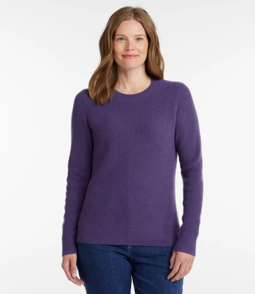 "Women's Classic Cashmere Textured Sweater, Crewneck"-L.L.Bean Sale