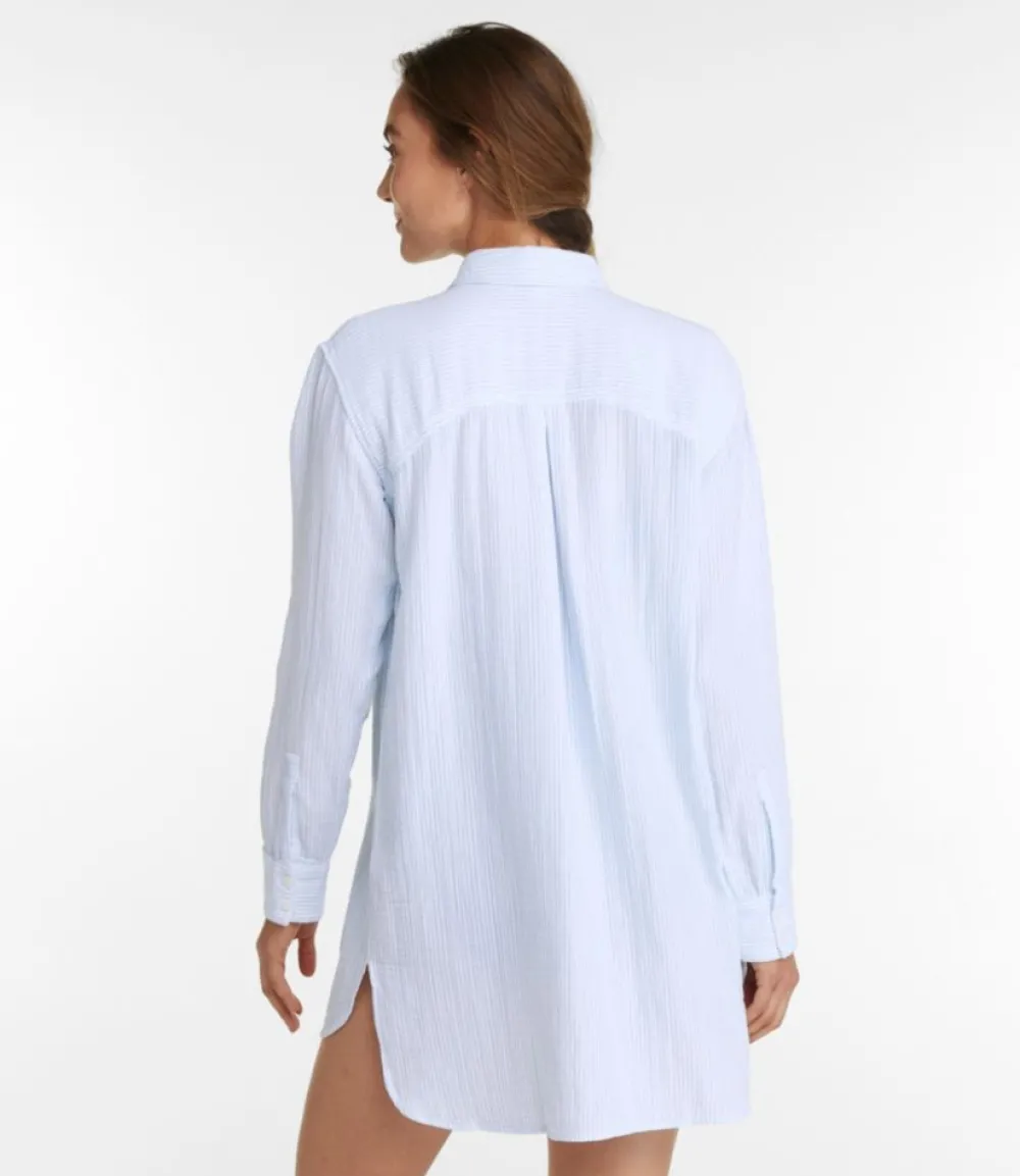 "Women's Cloud Gauze Cover-Up Shirt, Stripe"-L.L.Bean Discount