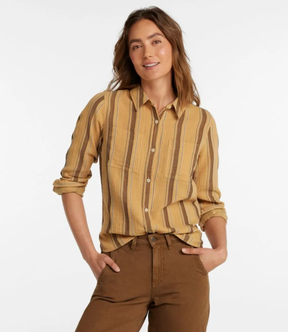 "Women's Cloud Gauze Shirt, Long-Sleeve"-L.L.Bean Flash Sale
