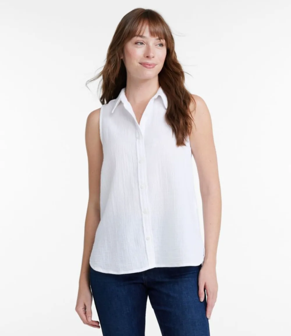 "Women's Cloud Gauze Sleeveless Shirt"-L.L.Bean Discount
