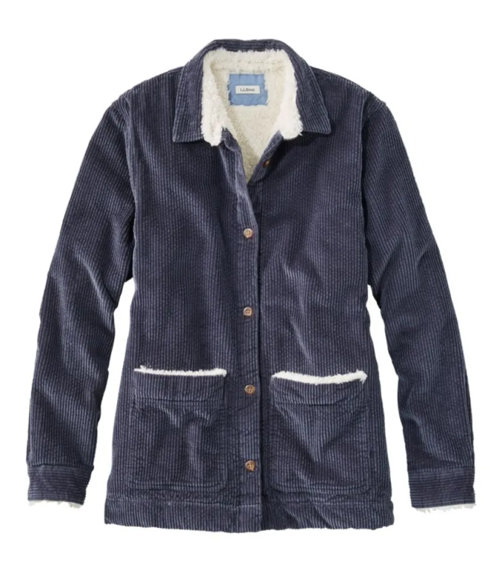 "Women's Comfort Corduroy Relaxed Shirt, Lined"-L.L.Bean Hot