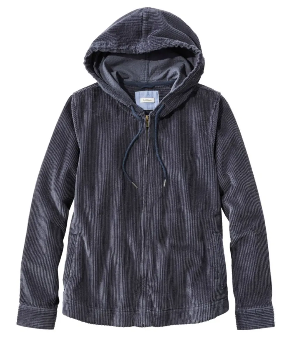 "Women's Comfort Corduroy Relaxed Shirt, Zip Hoodie"-L.L.Bean Cheap