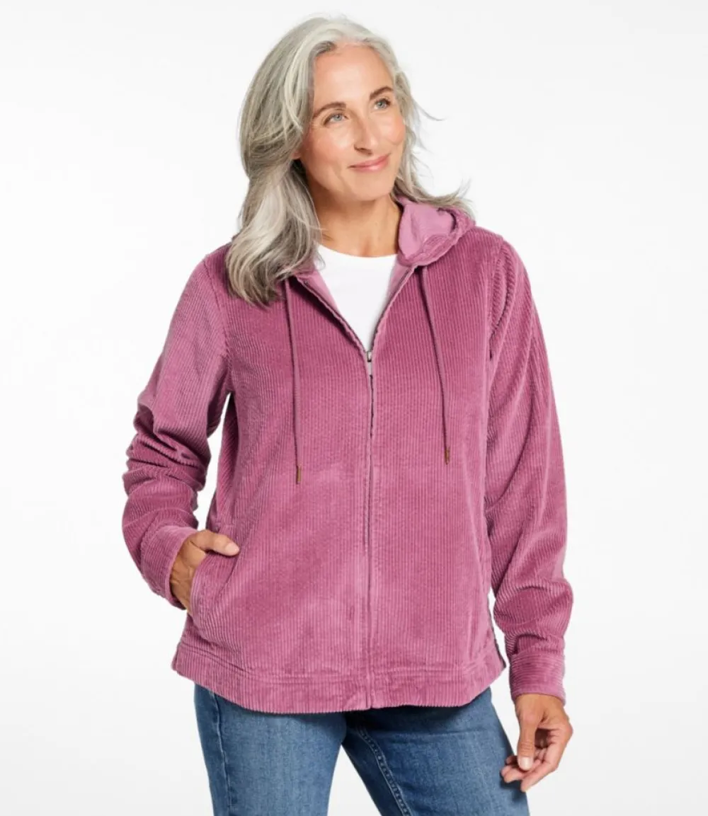 "Women's Comfort Corduroy Relaxed Shirt, Zip Hoodie"-L.L.Bean Cheap