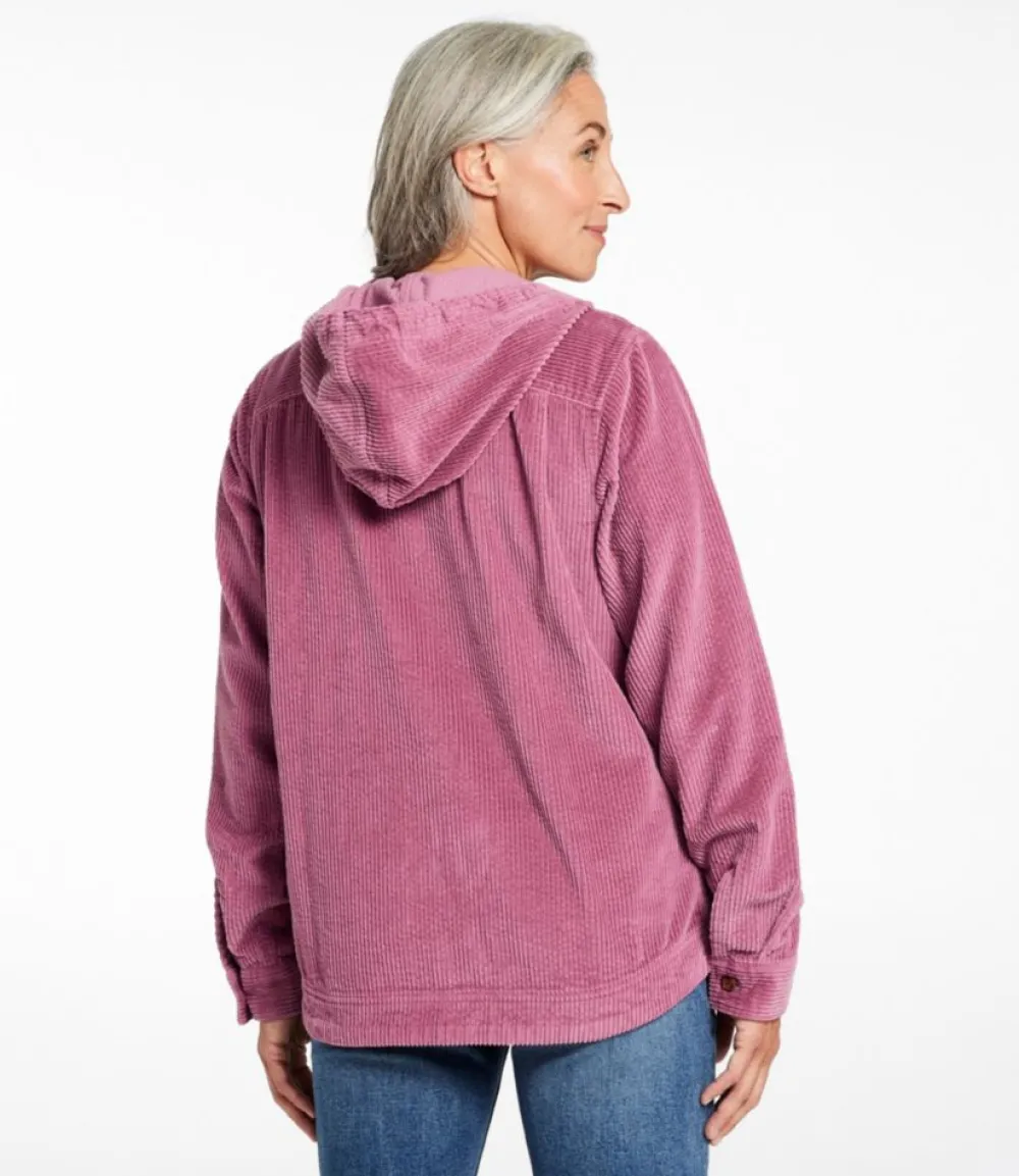 "Women's Comfort Corduroy Relaxed Shirt, Zip Hoodie"-L.L.Bean Cheap