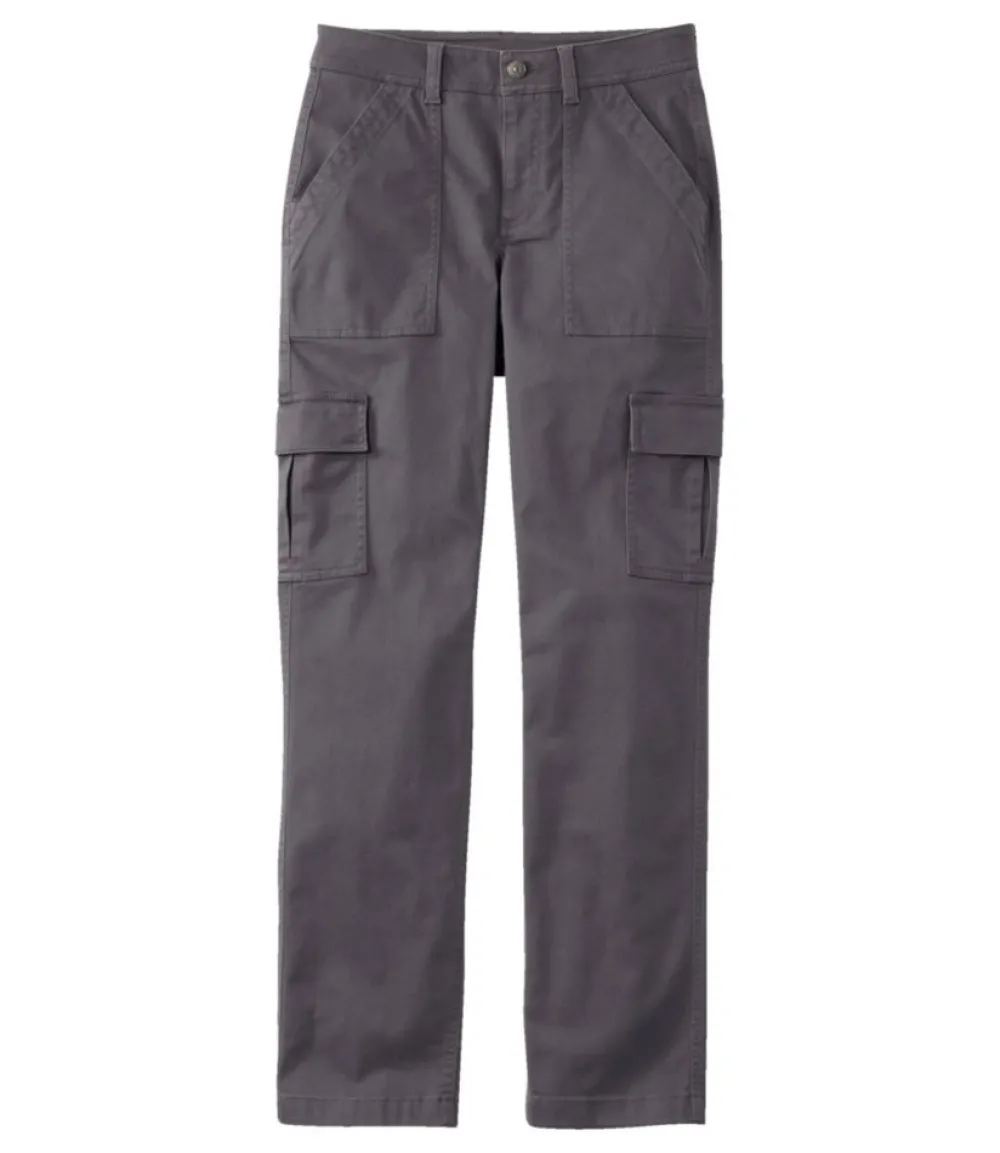 "Women's Comfort Stretch Pants, Mid-Rise Straight-Leg Cargo"-L.L.Bean Discount