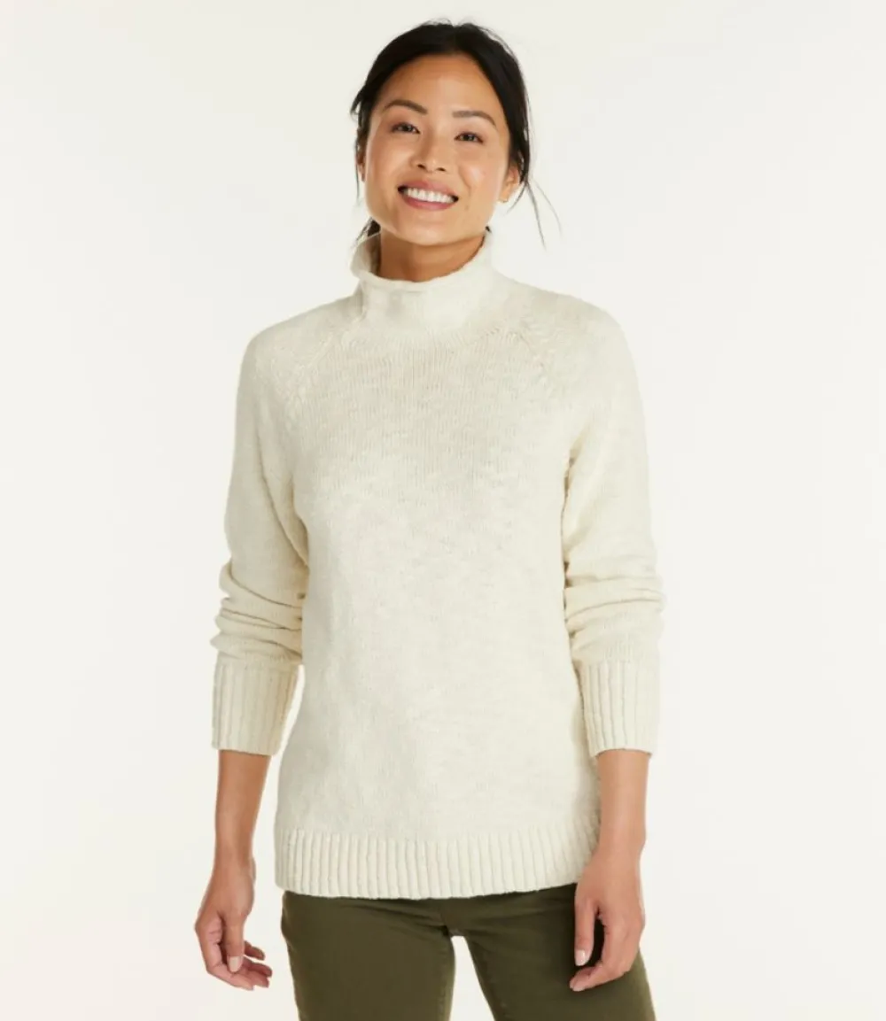 "Women's Cotton Ragg Sweater, Funnelneck Pullover"-L.L.Bean Best