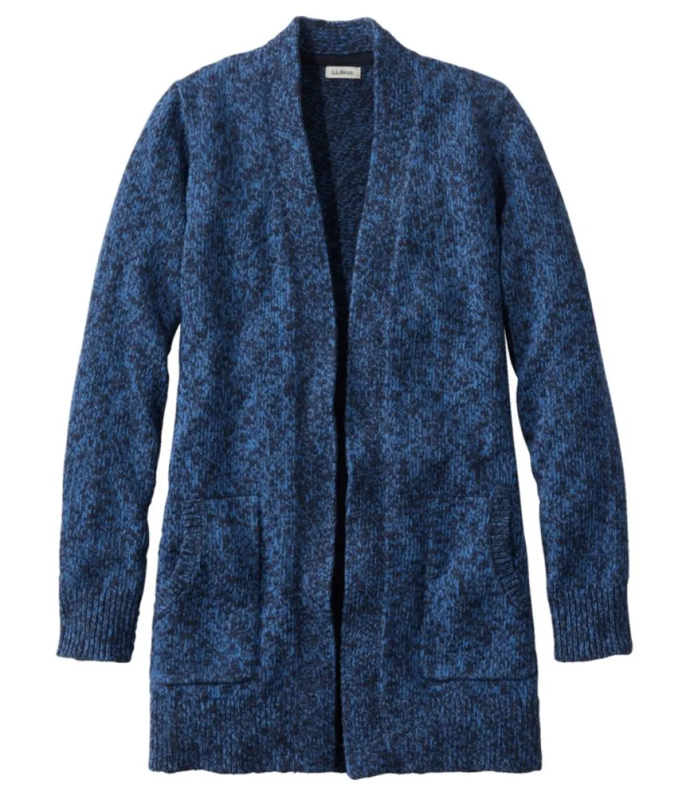 "Women's Cotton Ragg Sweater, Open Cardigan"-L.L.Bean Store