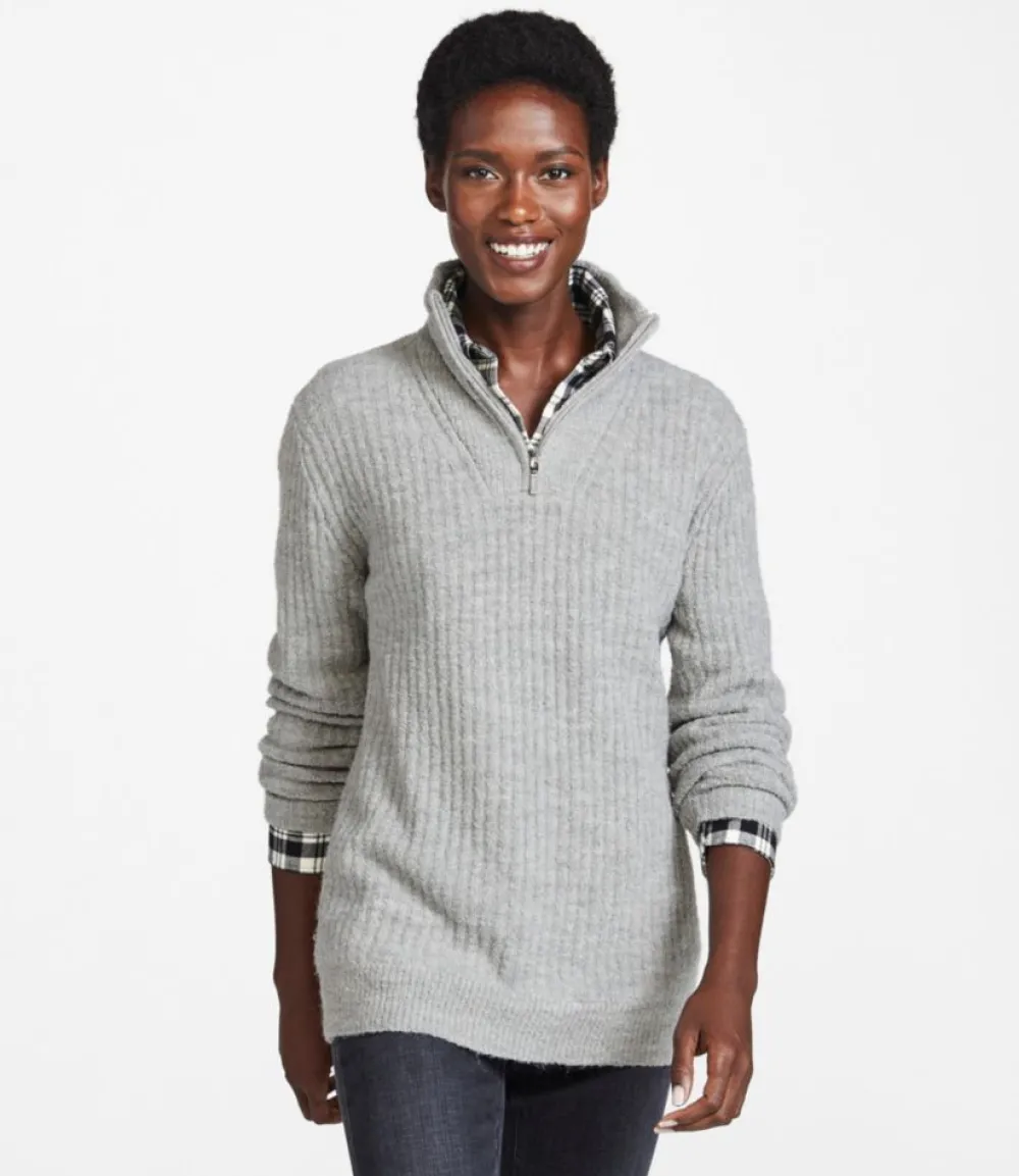 "Women's Cozy Cloud Sweater, Quarter-Zip"-L.L.Bean Hot