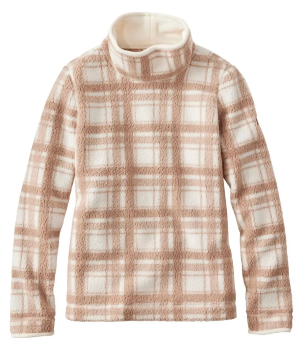 "Women's Cozy Cottage Fleece, Funnelneck Pullover Print"-L.L.Bean Fashion