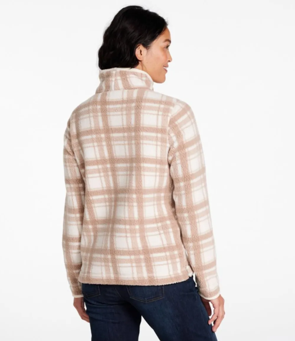 "Women's Cozy Cottage Fleece, Funnelneck Pullover Print"-L.L.Bean Fashion