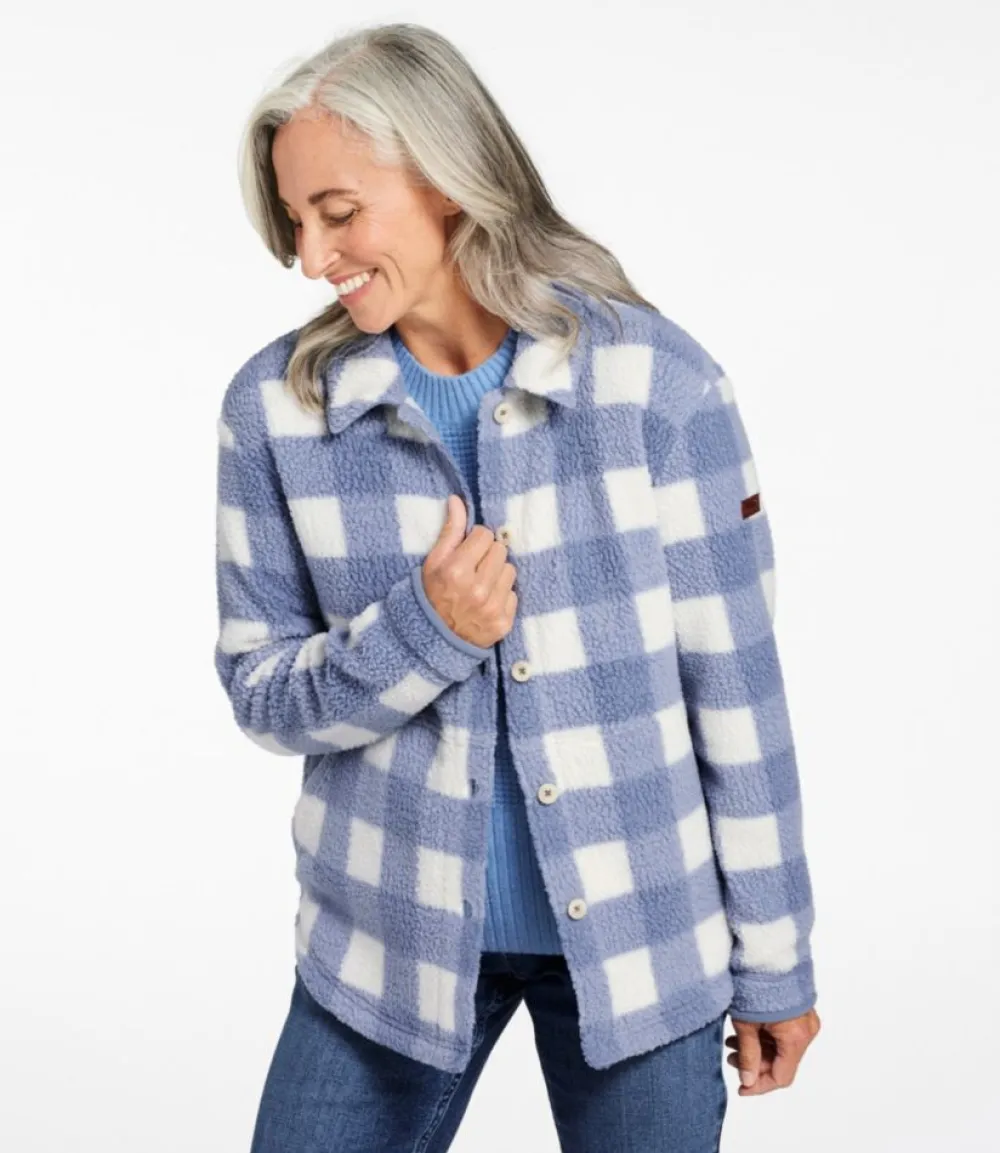 "Women's Cozy Cottage Fleece, Shirt Print"-L.L.Bean Best Sale