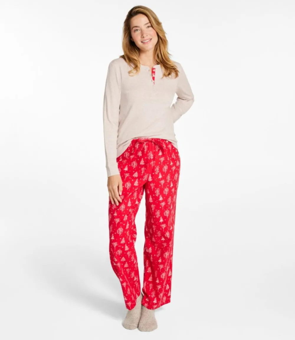 "Women's Cozy PJ Set, Print"-L.L.Bean Fashion