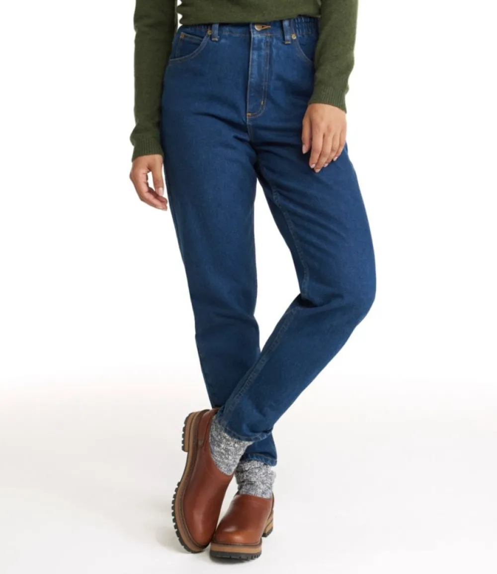 "Women's Double L® Jeans, Ultra High-Rise Comfort Waist Tapered Leg"-L.L.Bean New