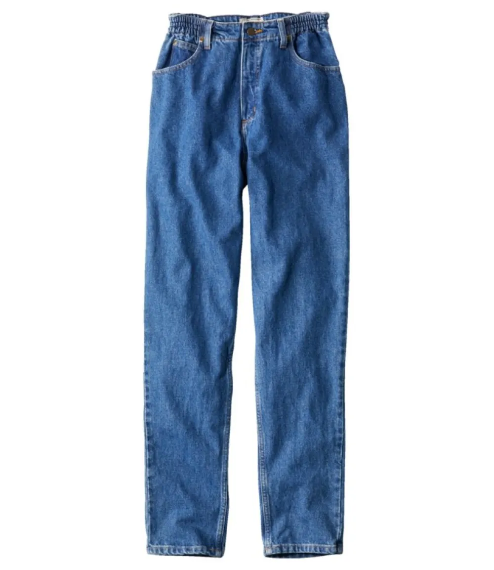 "Women's Double L® Jeans, Ultra High-Rise Comfort Waist Tapered Leg"-L.L.Bean New