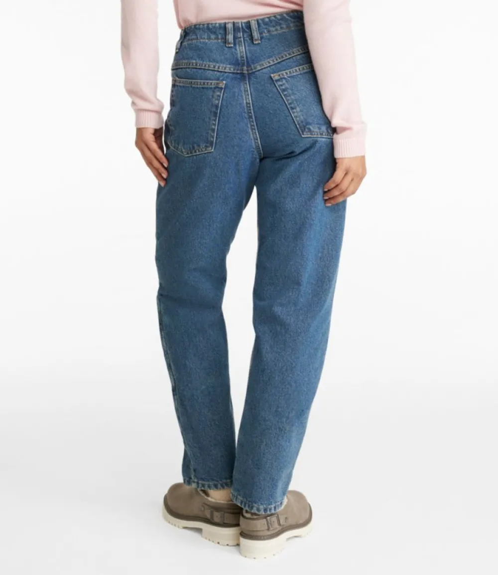 "Women's Double L® Jeans, Ultra High-Rise Comfort Waist Tapered Leg Flannel-Lined"-L.L.Bean Discount