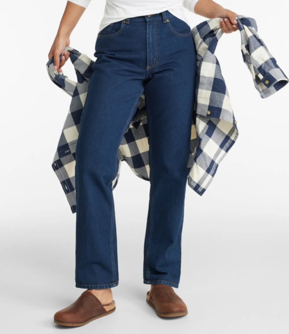 "Women's Double L® Jeans, Ultra High-Rise Straight-Leg"-L.L.Bean New
