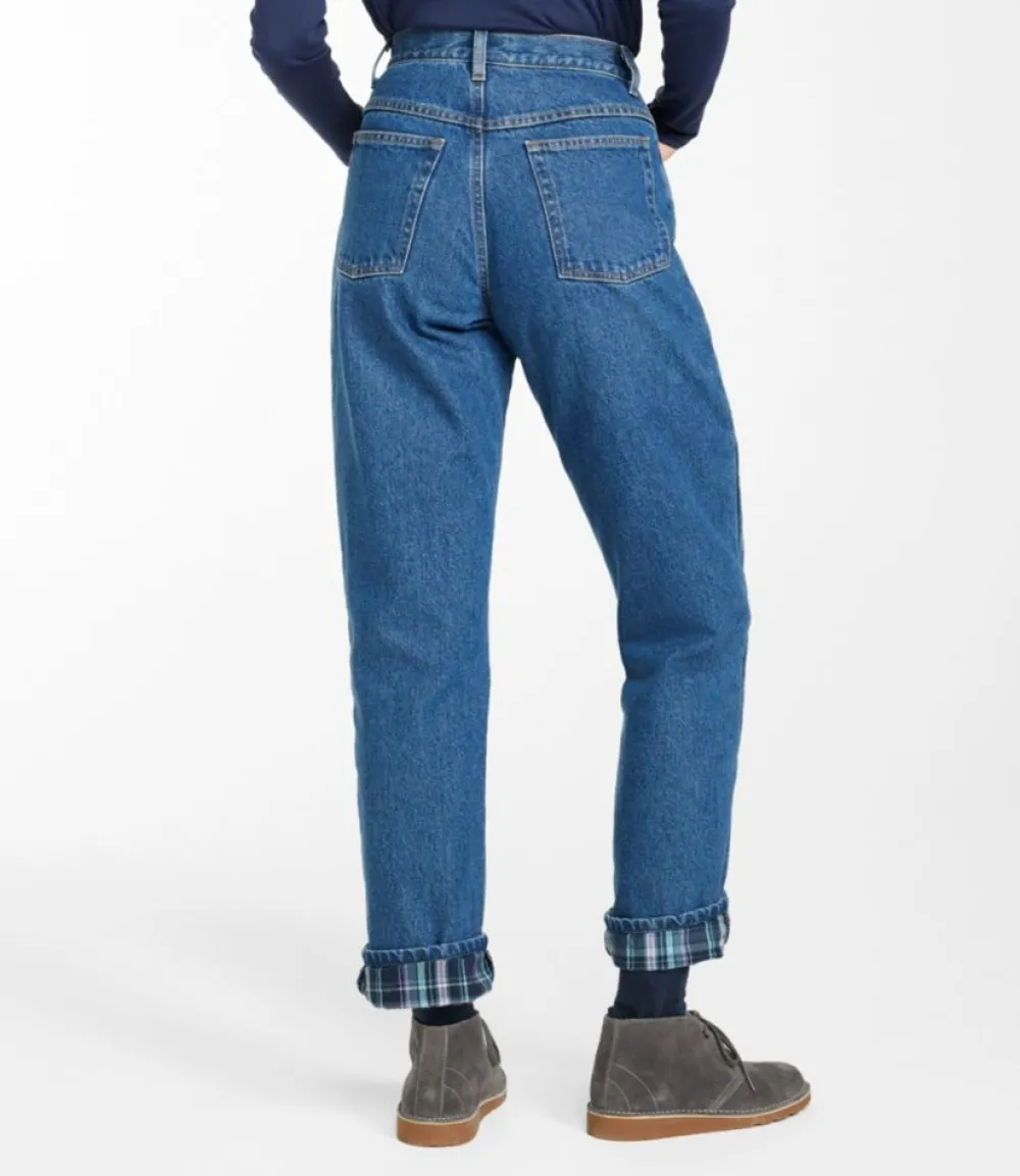 "Women's Double L® Jeans, Ultra-High Rise Tapered Leg Flannel-Lined"-L.L.Bean Cheap