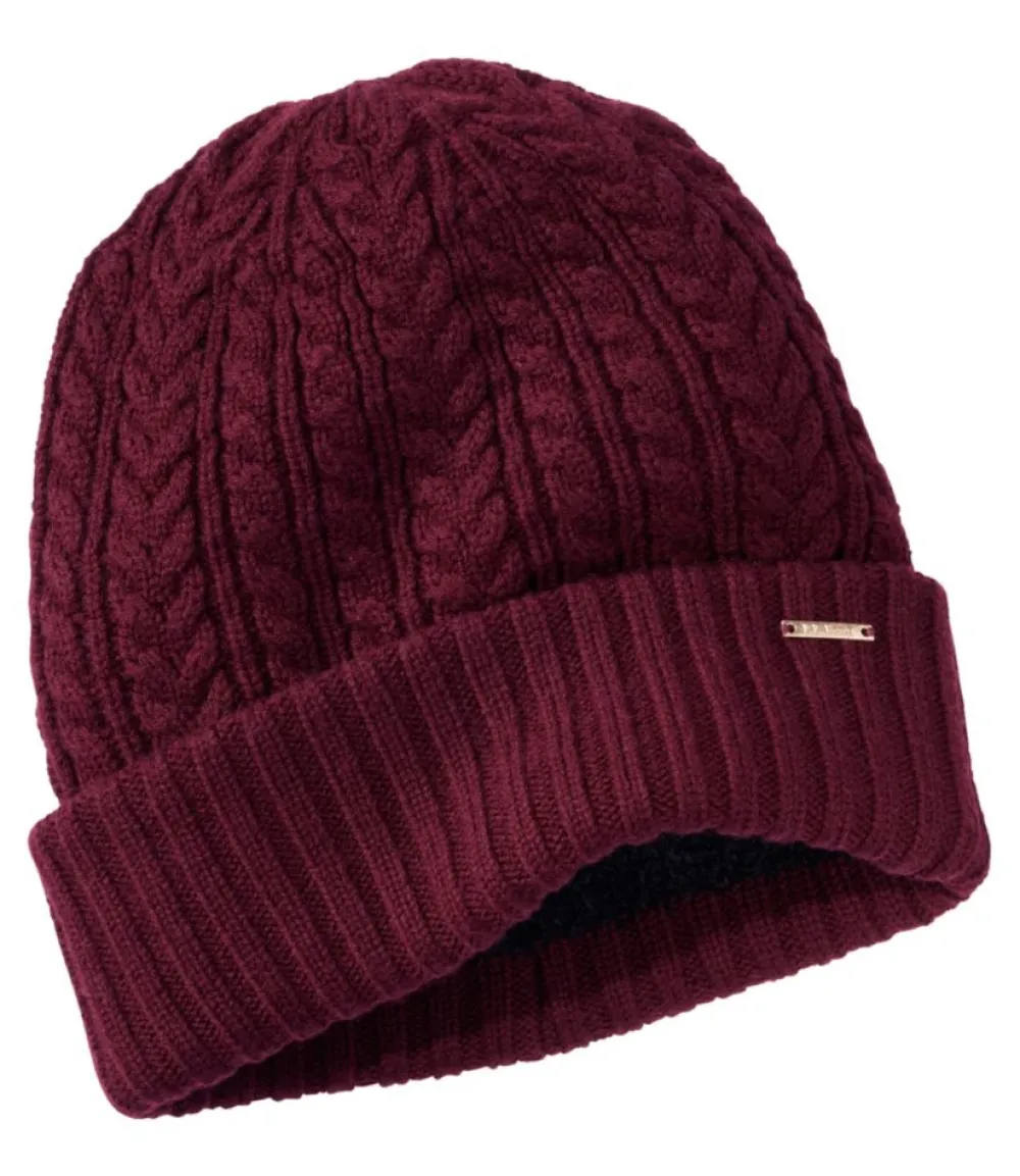 "Women's Heritage Cable Hat"-L.L.Bean Shop