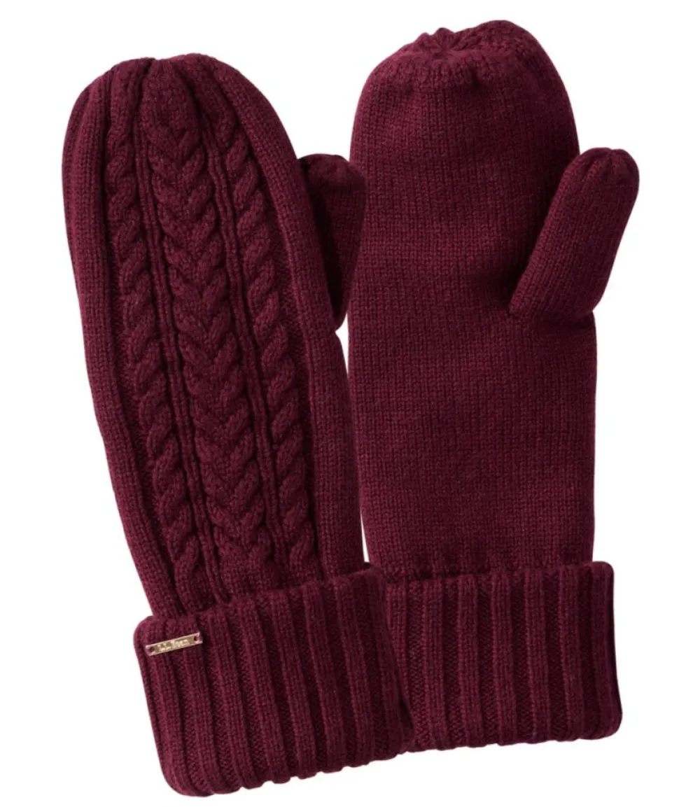 "Women's Heritage Cable Mittens"-L.L.Bean Fashion