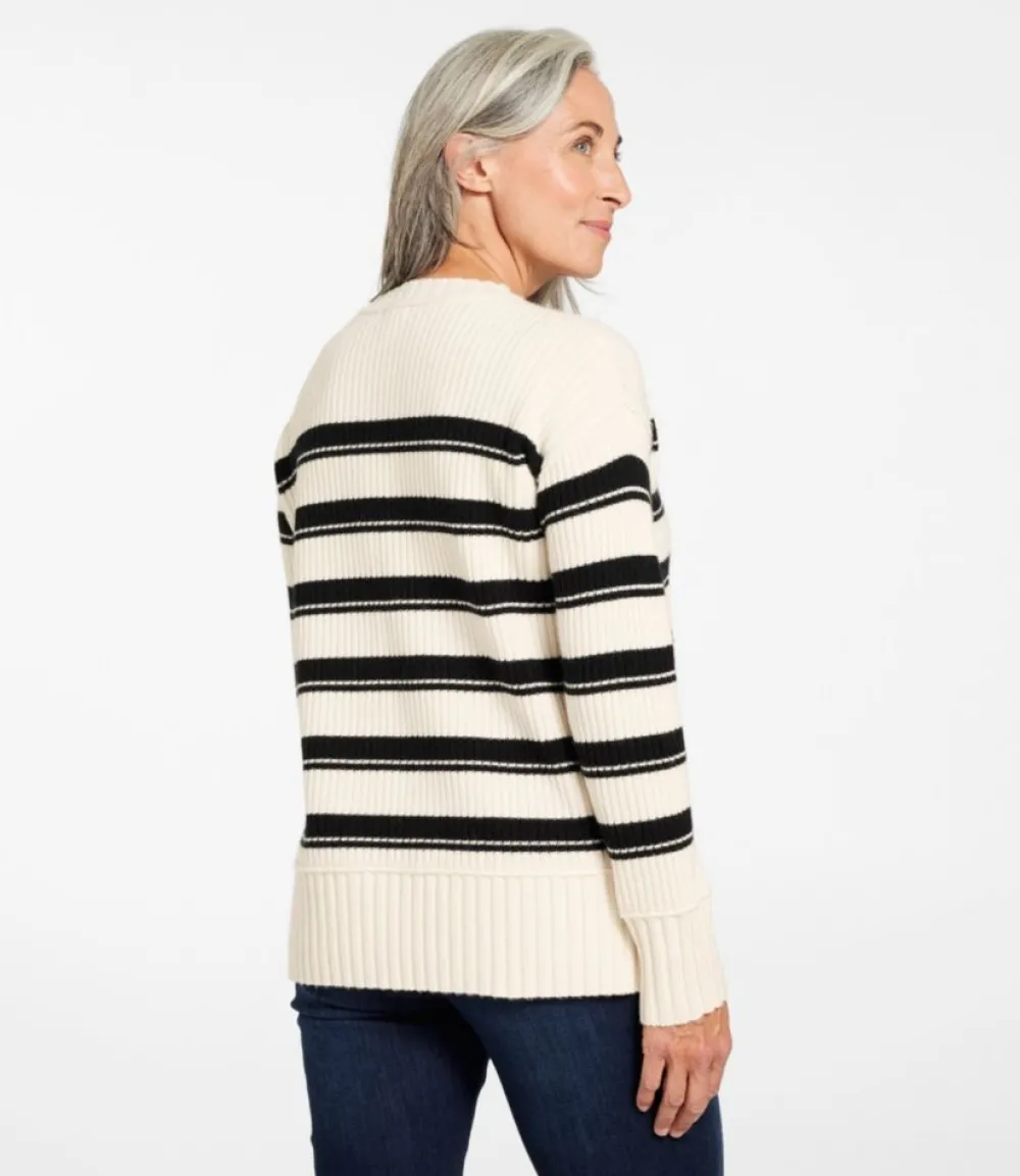 "Women's Heritage Heirloom Wool/Cashmere Sweater, Crewneck Stripe"-L.L.Bean Cheap