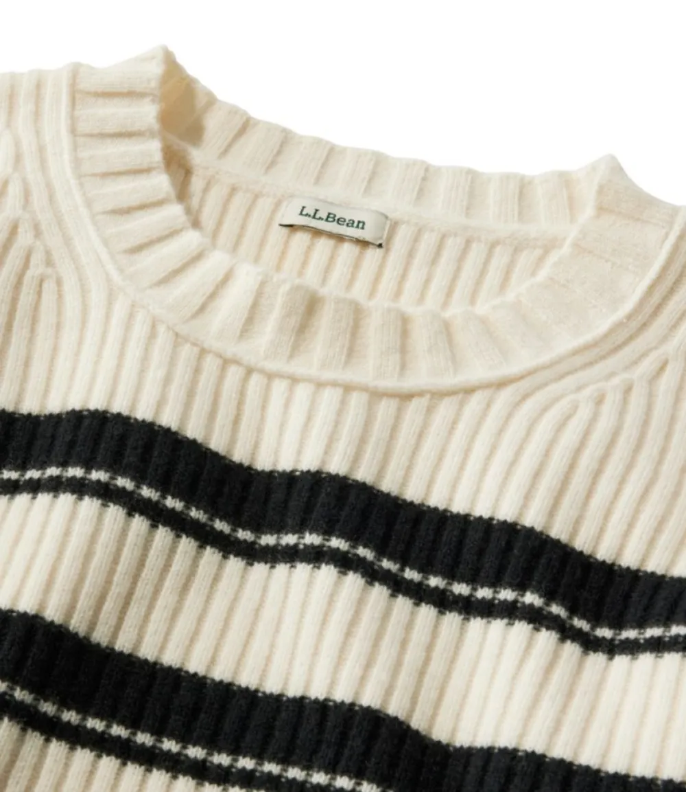 "Women's Heritage Heirloom Wool/Cashmere Sweater, Crewneck Stripe"-L.L.Bean Cheap