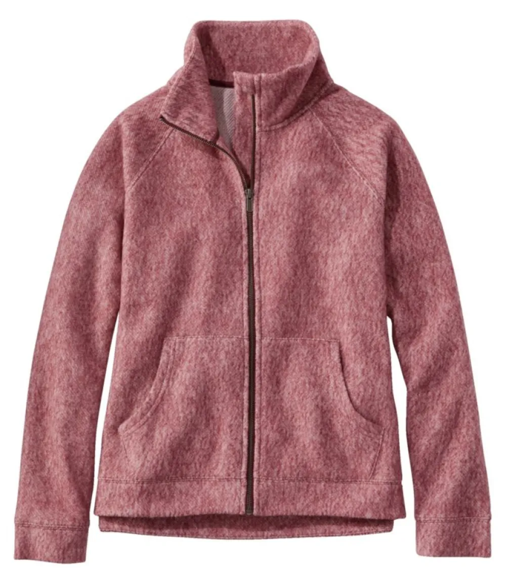 "Women's Heritage Marled Fleece, Zip Cardigan"-L.L.Bean Fashion