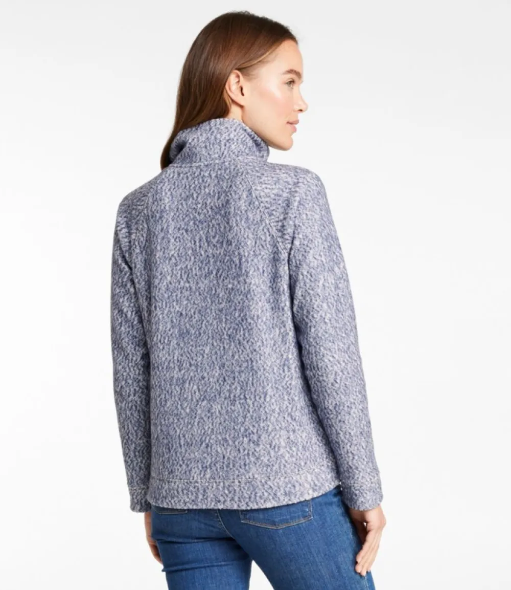 "Women's Heritage Marled Fleece, Zip Cardigan"-L.L.Bean Fashion