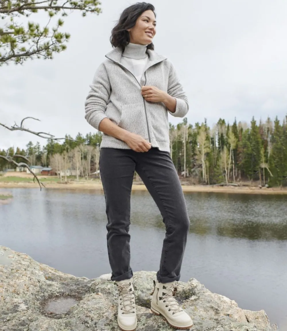 "Women's Heritage Marled Fleece, Zip Cardigan"-L.L.Bean Fashion