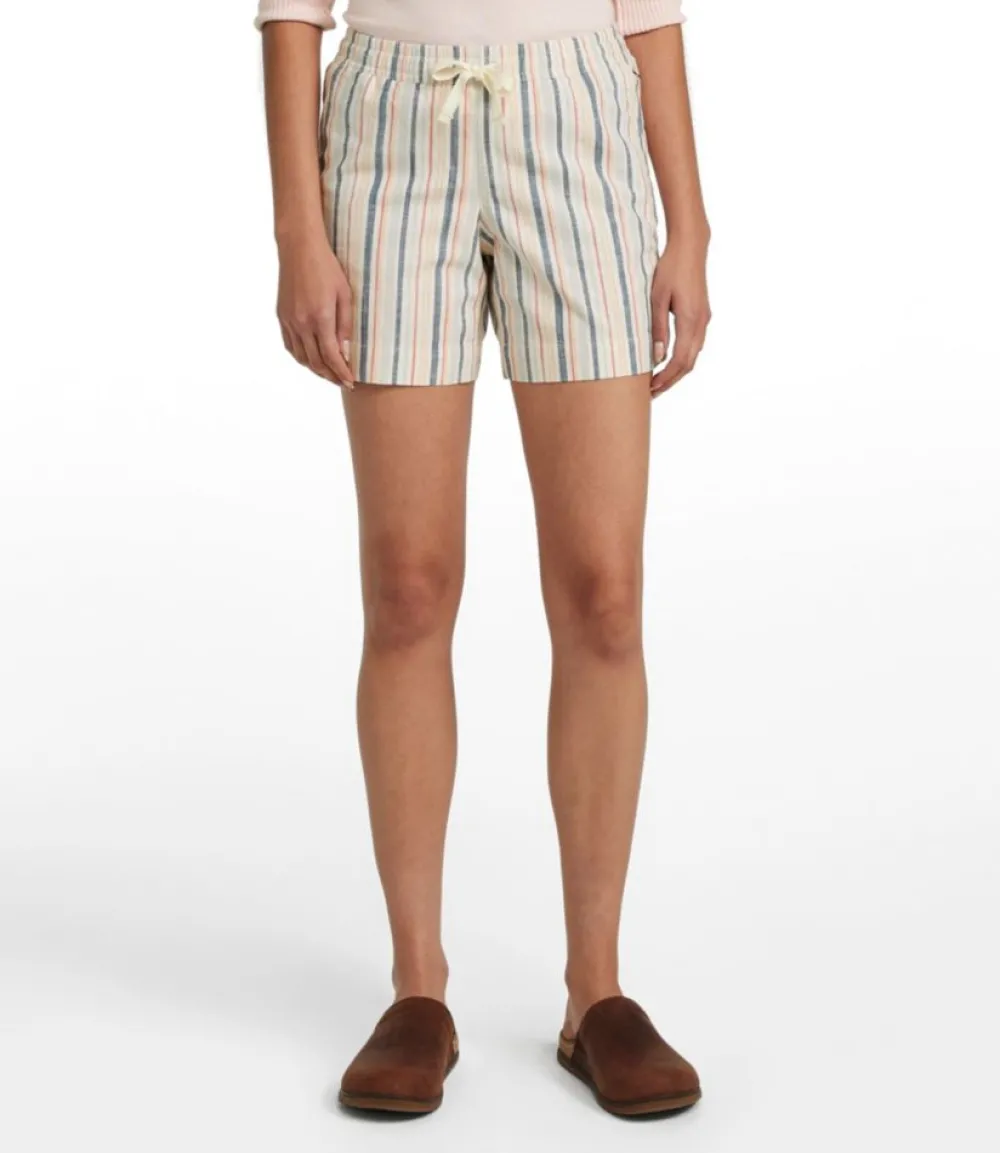 "Women's Lakewashed Dock Shorts, Mid-Rise Stripe"-L.L.Bean Hot