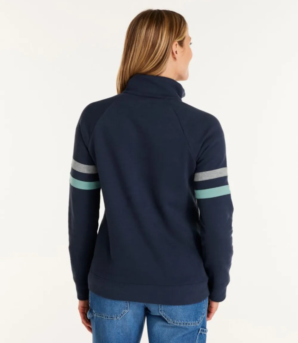 "Women's 1912 Sweatshirt, Quarter-Zip Colorblock"-L.L.Bean Best Sale