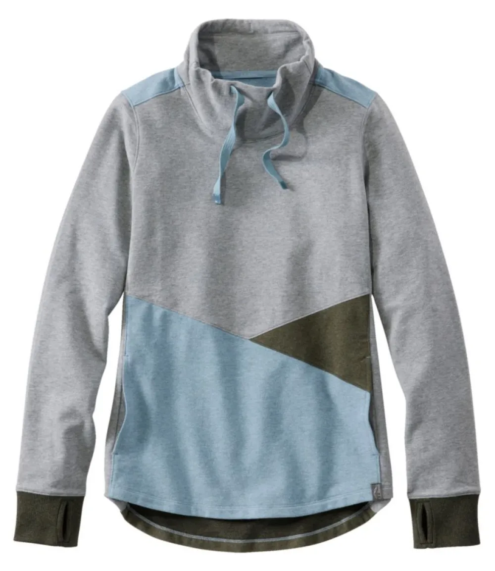 "Women's Cozy Mixed-Knit Pullover, Colorblock"-L.L.Bean Cheap