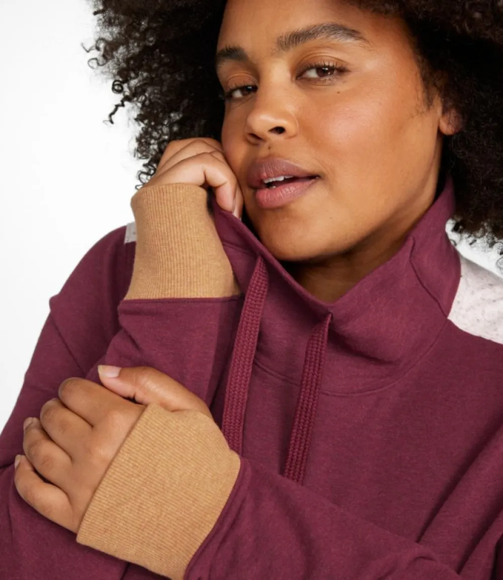"Women's Cozy Mixed-Knit Pullover, Colorblock"-L.L.Bean Cheap