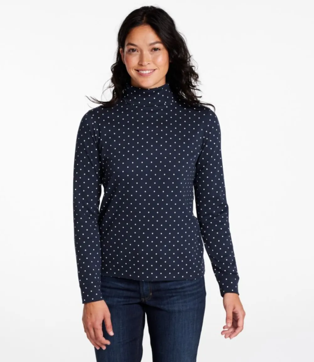 "Women's Interlock Turtleneck, Long-Sleeve Allover Print"-L.L.Bean Hot