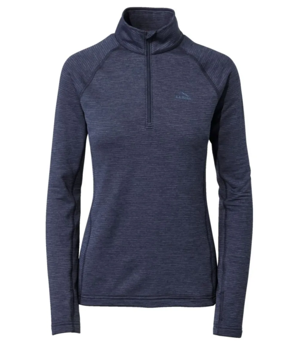 "Women's Midweight Base Layer Crew Top, 1/4 Zip"-L.L.Bean Online
