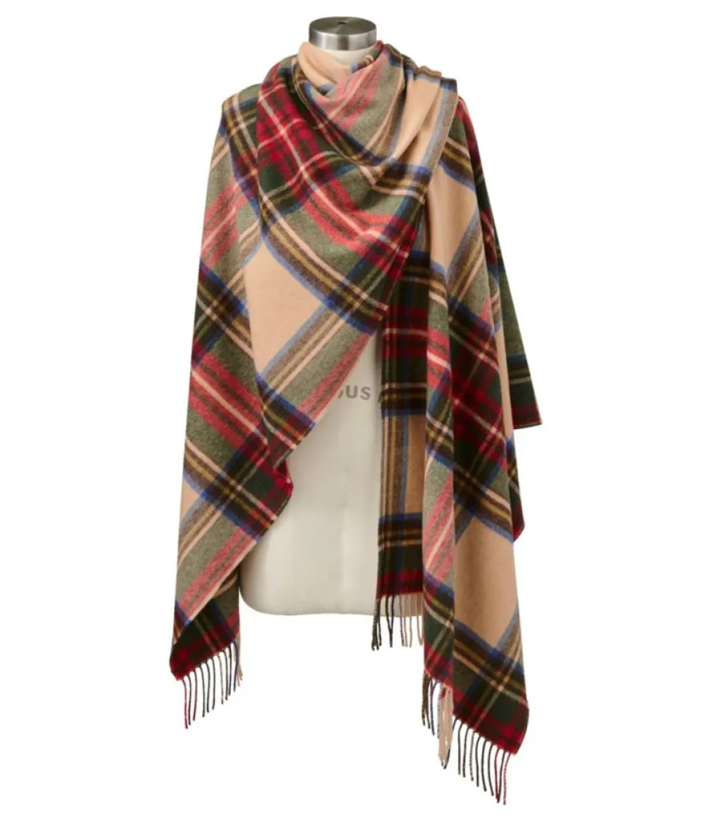 "Women's Poncho Scarf, Plaid"-L.L.Bean Outlet