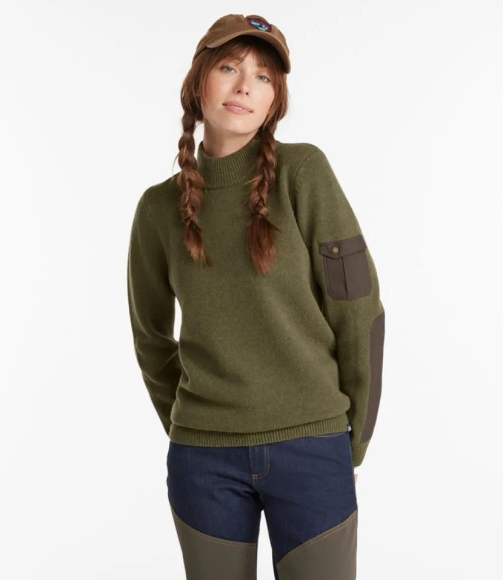 "Women's Maine Guide Mock Crew Sweater"-L.L.Bean Shop