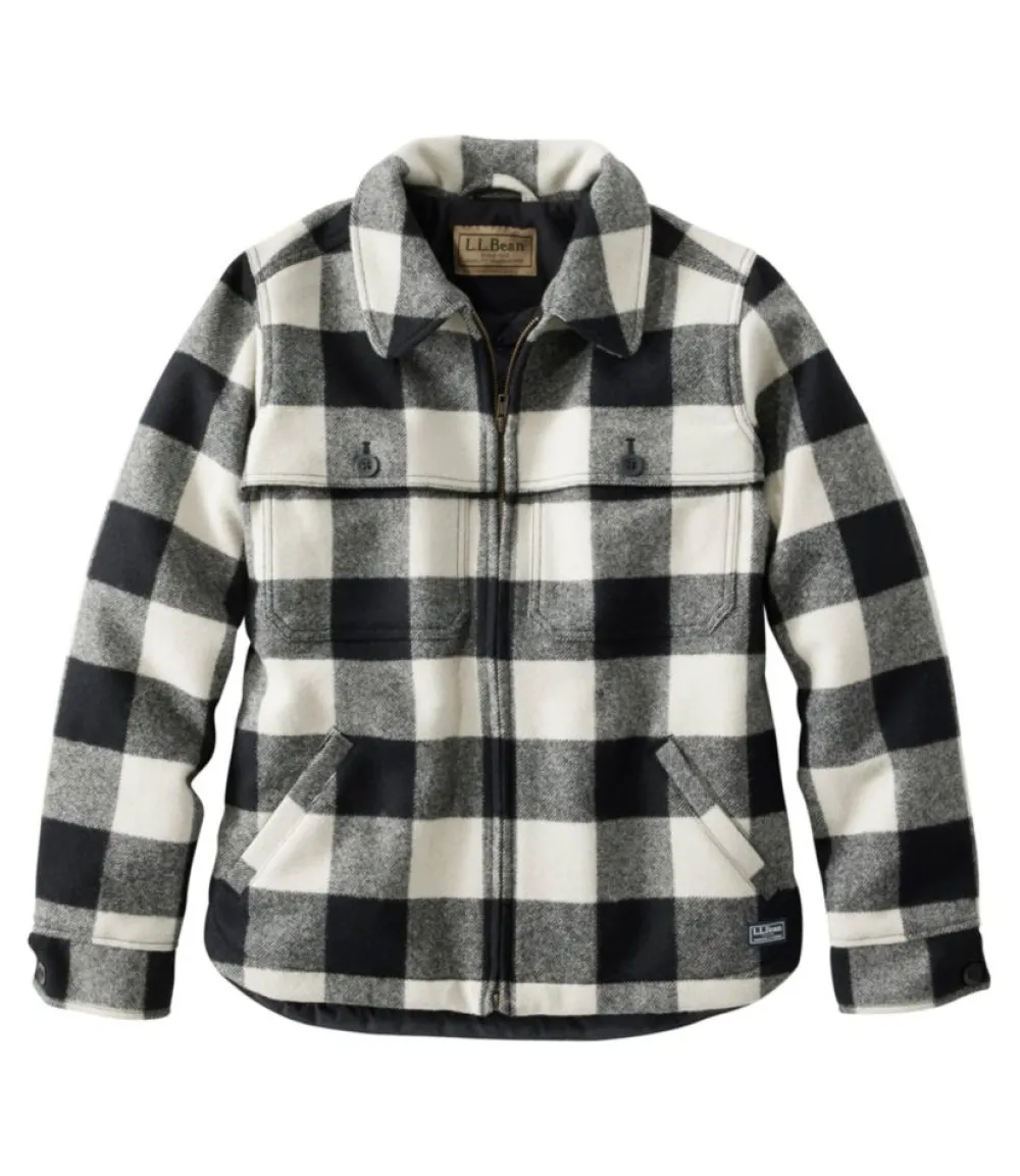 "Women's Maine Guide Zip Front Jac-Shirt with Primaloft, Plaid"-L.L.Bean Discount
