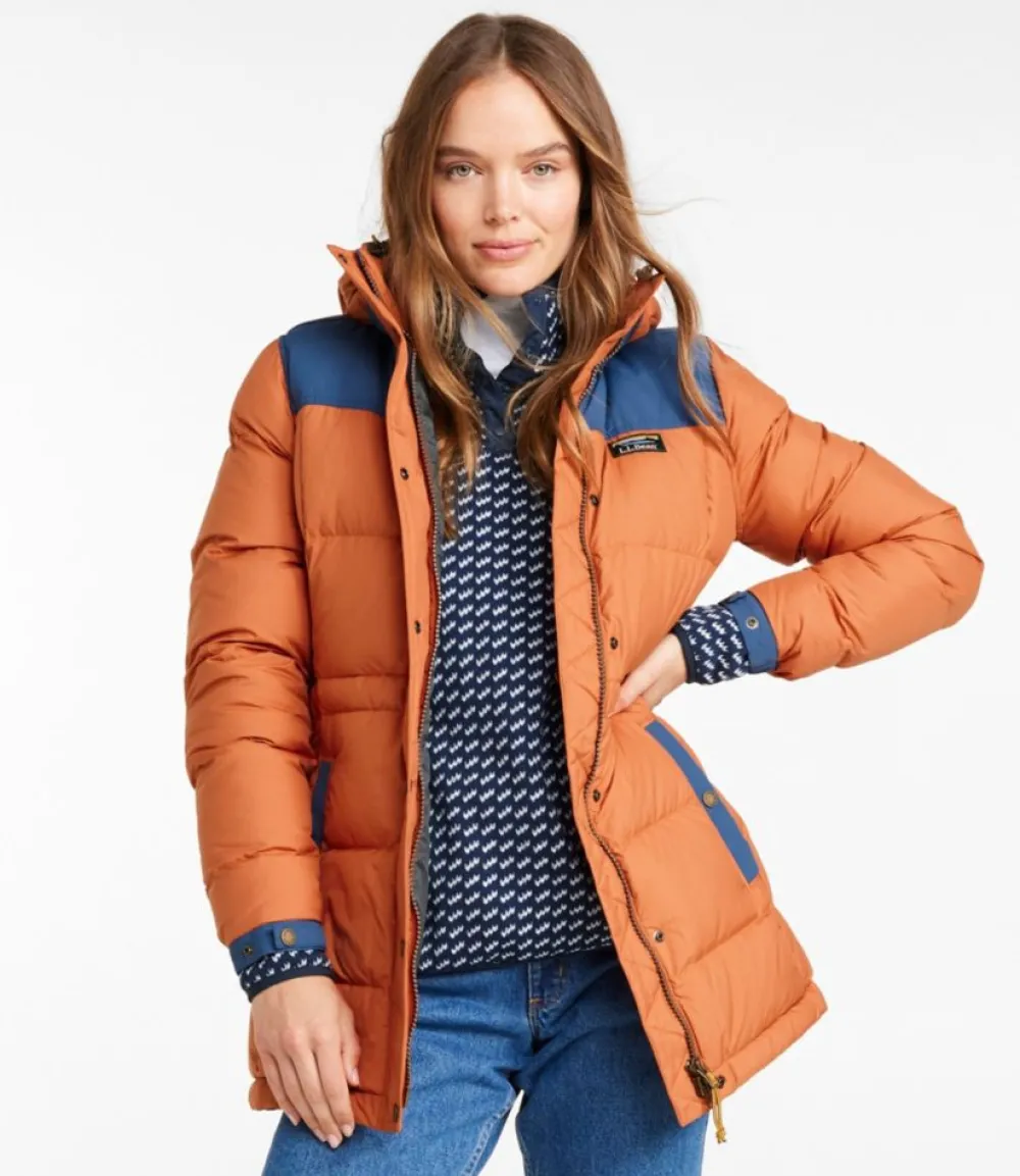 "Women's Mountain Classic Down Parka, Colorblock"-L.L.Bean Discount