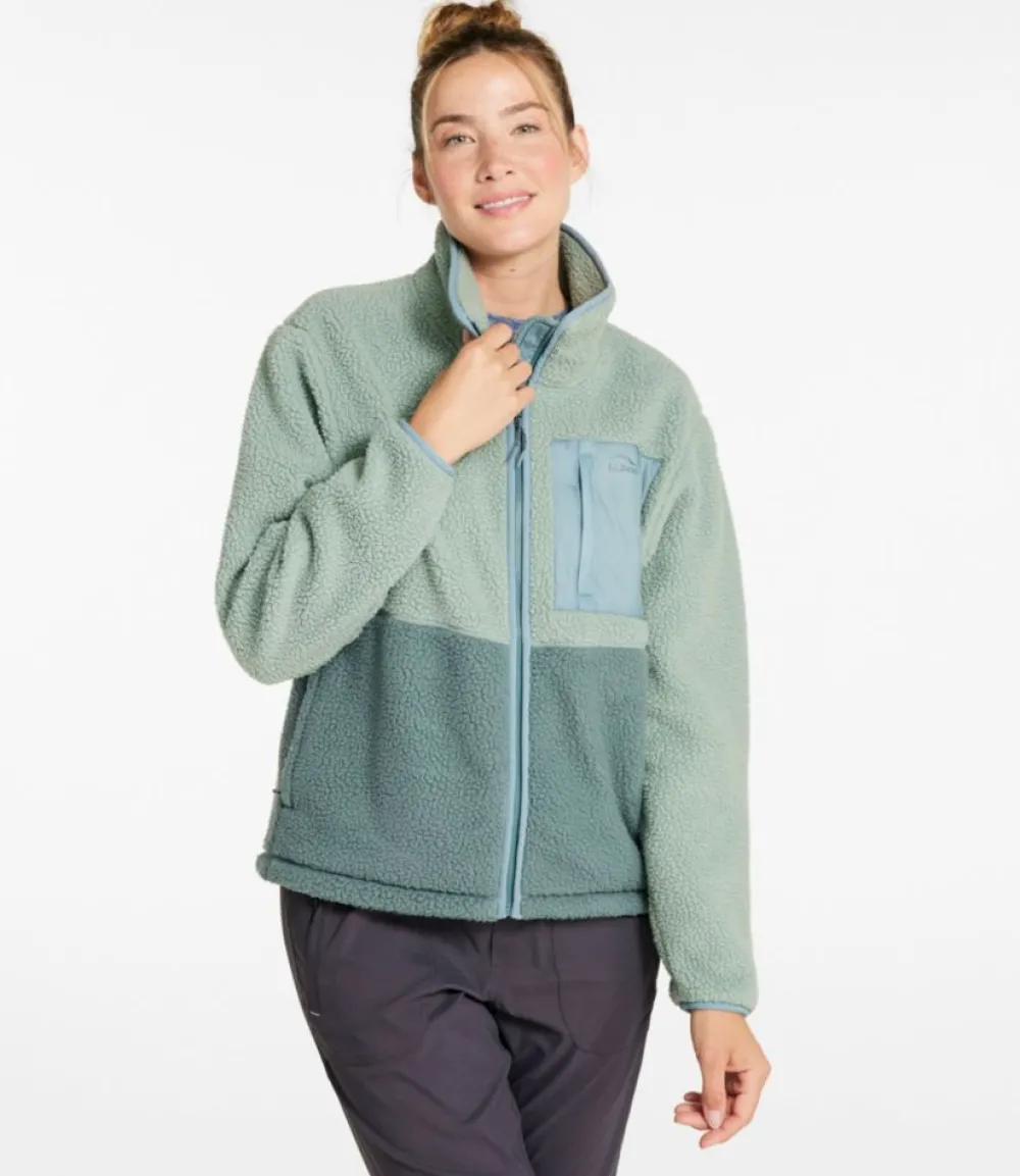 "Women's Mountainside Fleece Jacket, Colorblock"-L.L.Bean New