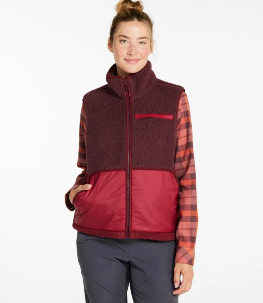 "Women's Mountainside Fleece Vest, Colorblock"-L.L.Bean Discount