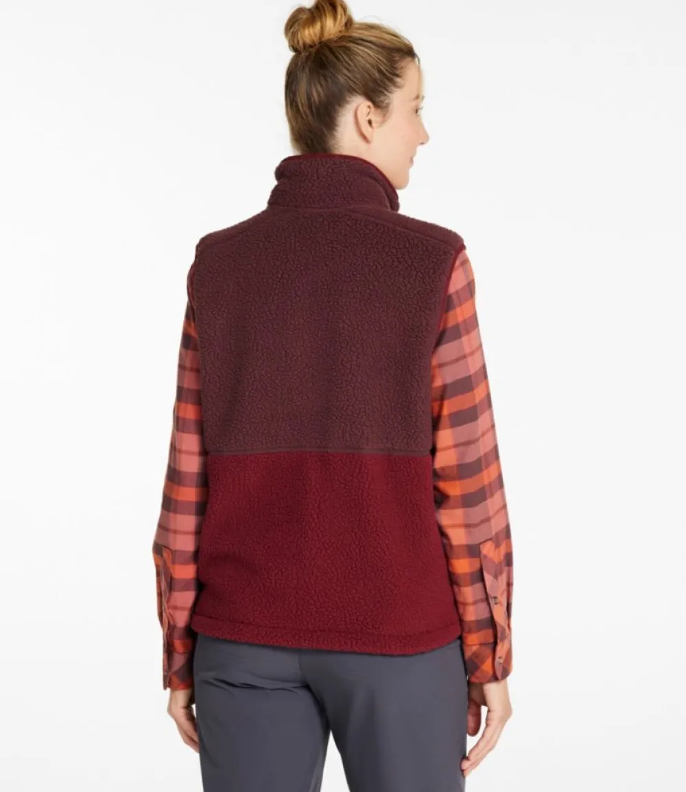 "Women's Mountainside Fleece Vest, Colorblock"-L.L.Bean Discount