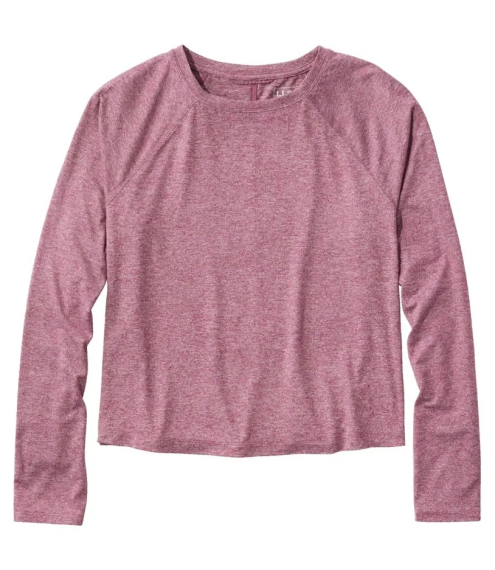 "Women's Movement Essential Tee, Long-Sleeve Cropped"-L.L.Bean Outlet