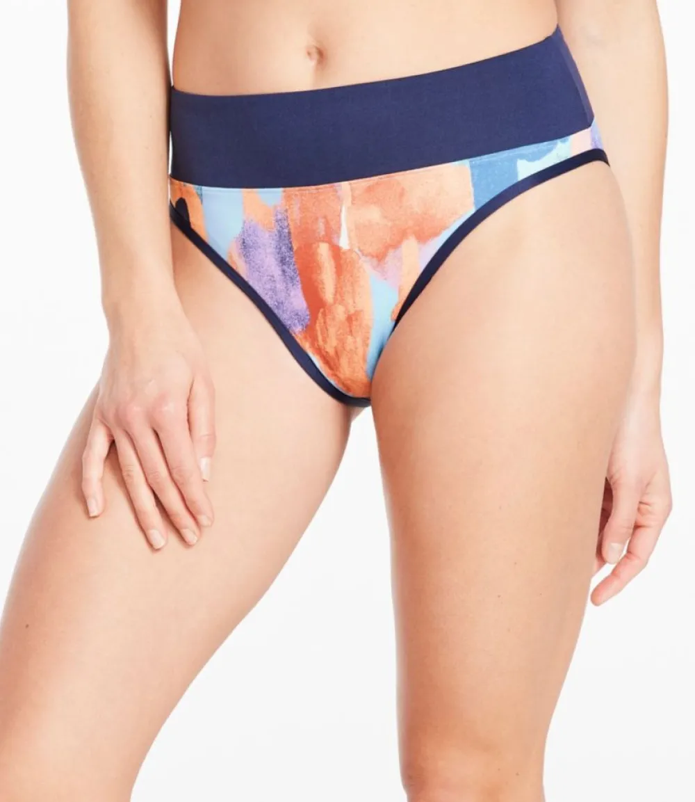 "Women's New Currents Swimwear, Mid-Rise Brief Print"-L.L.Bean Outlet
