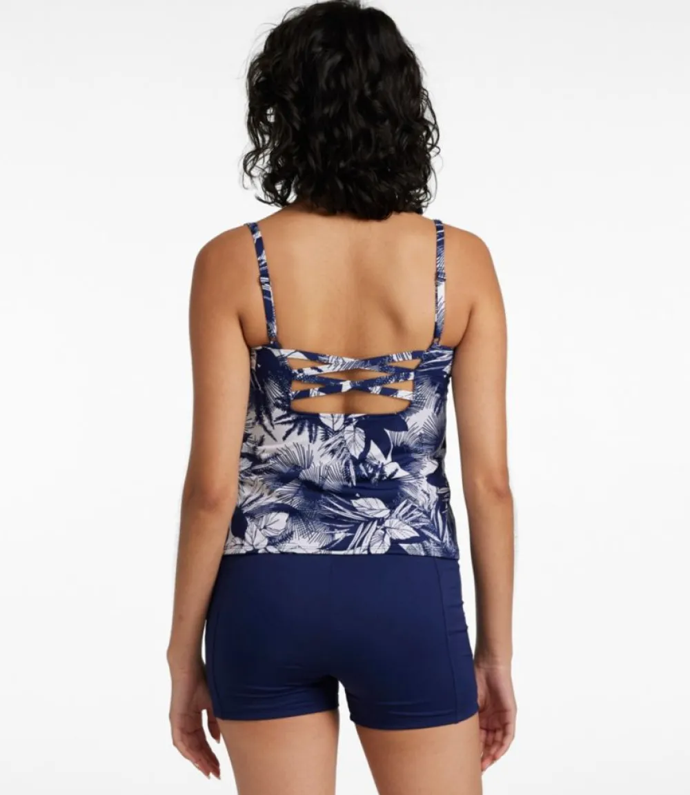 "Women's New Currents Swimwear, Squareneck Tankini Top Print"-L.L.Bean Fashion